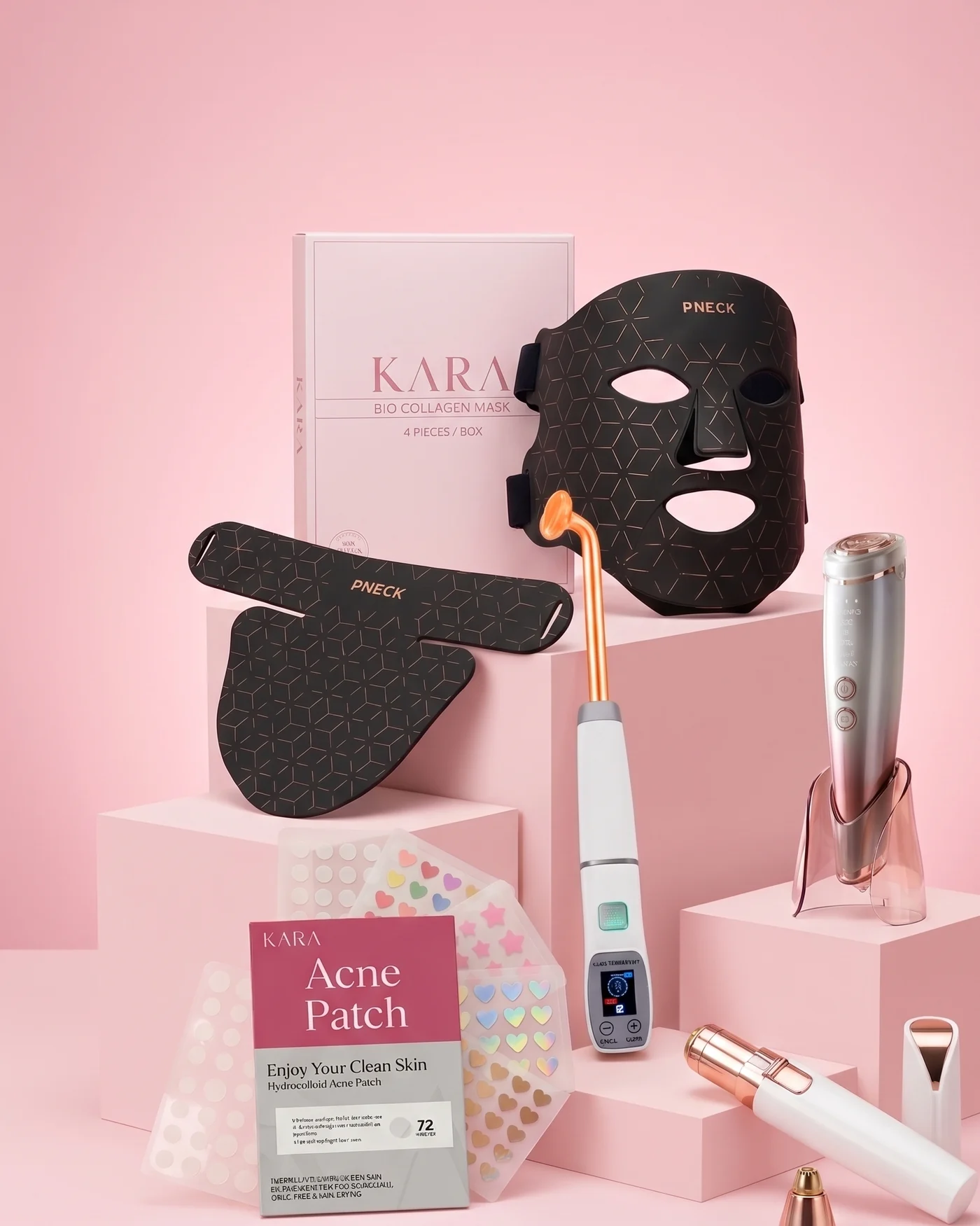Línea Kara Clinical: Auren Pro, RFusion Pro, Oxy Pro, Facial Depilator y Acne Patch
